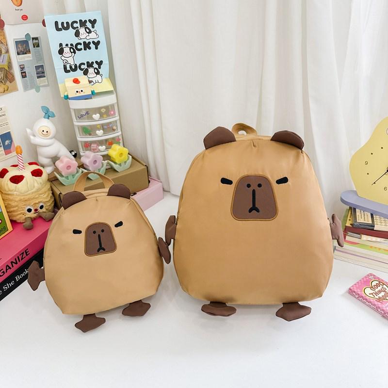 2023 Cute Capybara Plush Large Capacity Backpack for Women & Kids