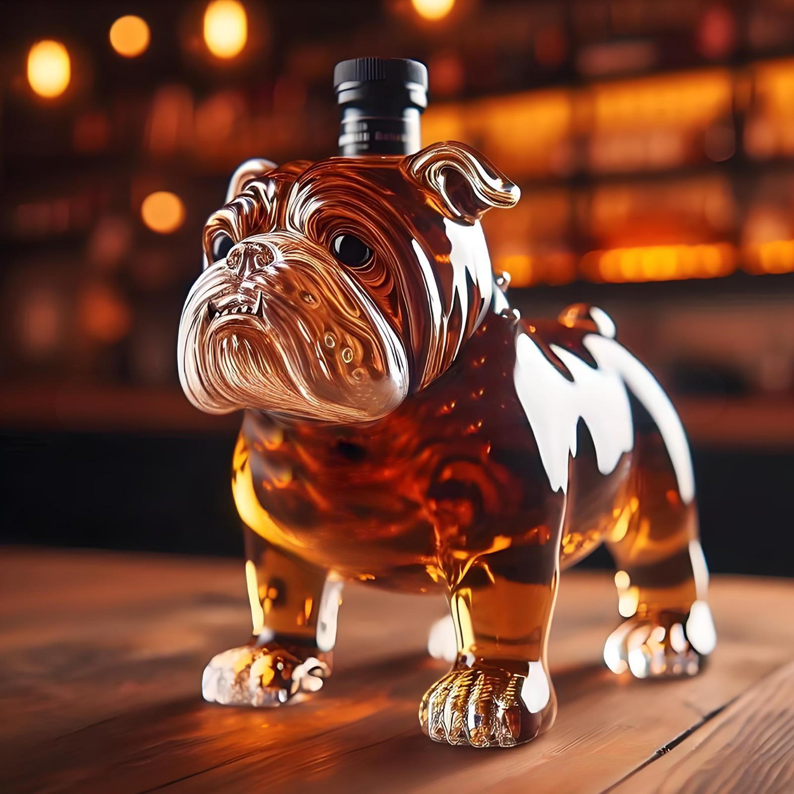 Whiskey Bottle Dog Decanter Bulldog Whiskey Bottle Funny Animal Bulldog Whiskey Glass Decanter For Bar Office Home Pub China Mainland
