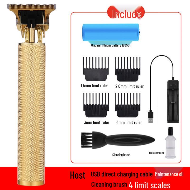 T9 Bald Electric Hair Clipper - Professional Rechargeable Engraving & Oil Head Shaver