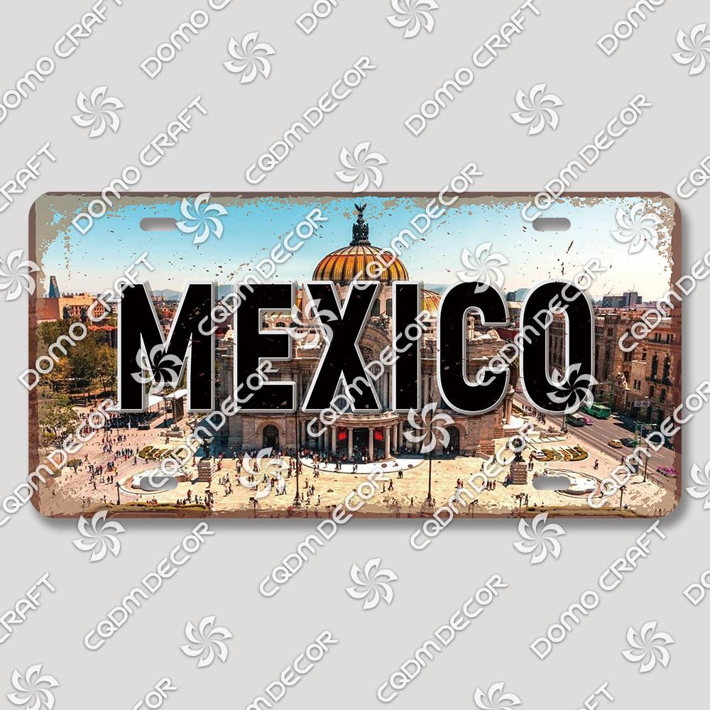 Retro National City Plaques Metal Plate Chile Brazil Mexico Metal Tin Signs Garage Car Club Living Room Home Wall Decor