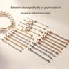 Пряжка для бус Xiaomi: Медь с покрытием из 18-каратного золота с удлинительной цепочкой с жемчугом, аксессуар для изготовления украшений своими руками.
