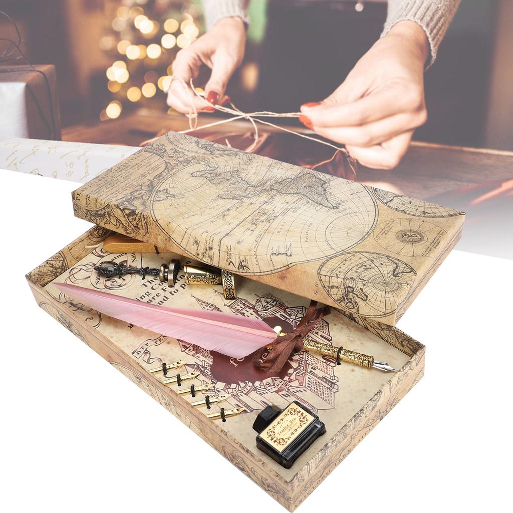 Quill Pen Set  Writing Drawing Dip Pen Students Teacher Antique Calligraphy Vintage Gift