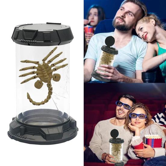 Facehugger Popcorn Bucket LED Alien Octopus Tentacles Stasis Chamber Tank Gotycka dekoracja pulpitu Wystrój domu
