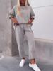 2024 European and American Casual Fashion Solid Color Women's Two-Piece Sports Set