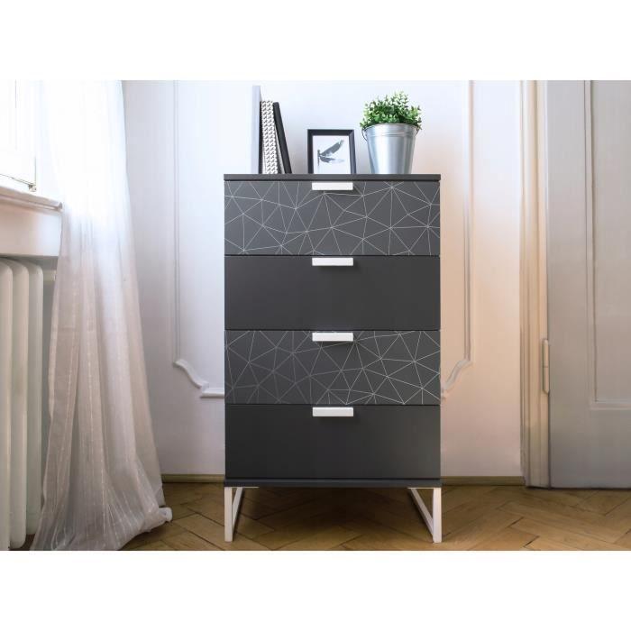 Film placage - d-c-fix - antracite - 90x210cm - autocollant - brillant