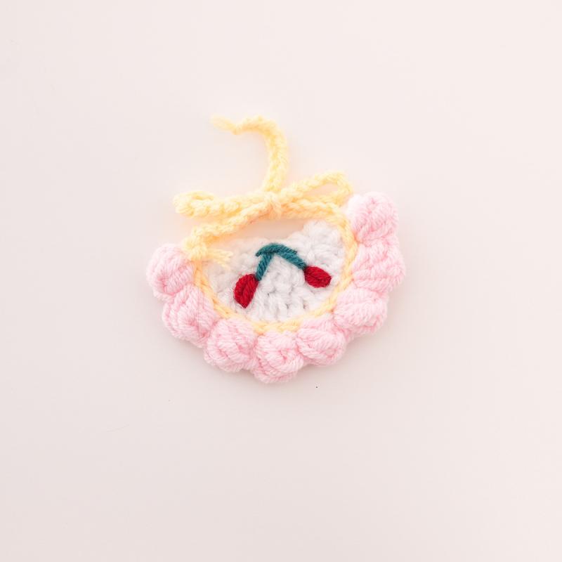 Hand-Knit Peanut Penguin Hat Bib Doll Clothes Set - Crossbody Bag Drool Bib Accessory Skirt for 20cm Dolls