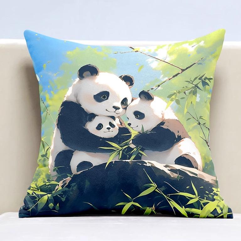 

Мила панда Наволочка Прикраса гуртожитку Офіс Вітальня Диван Домашня наволочка 40x40cm