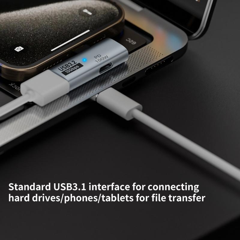 High Speed USB3.0 Type C Adapter Hub with PD 100W Power Delivery 10Gbps USB Adapter Aluminum Alloy Enclosure