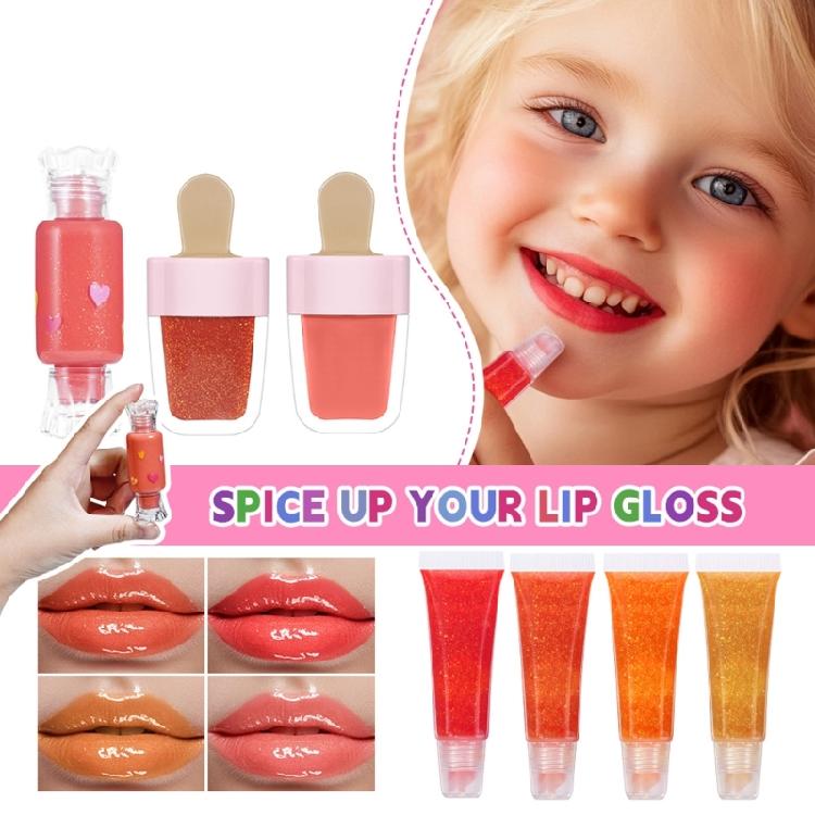 Handcraft Lip Gloss Kits Set with Accessories for Girl and Tweens Moisturizing Glitters Lip Kits for Creative Project
