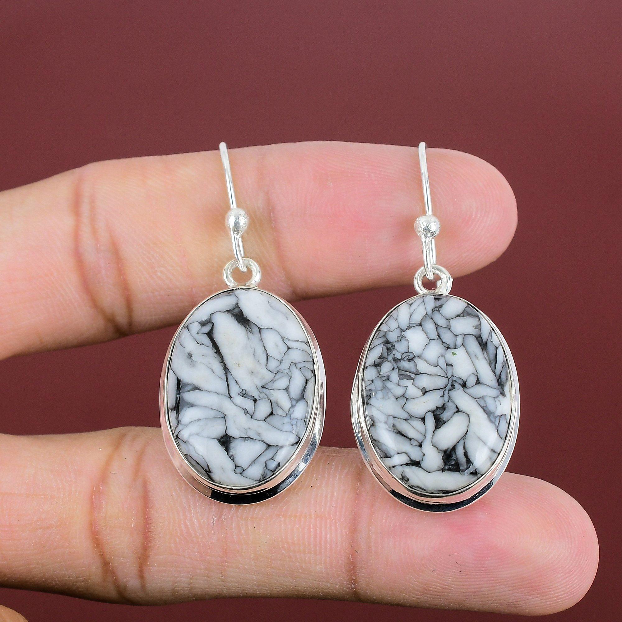 Pinolith Jasper Earring Gemstone Earring 925 Sterling Silver Earring Top Quality Pinolith Jasper Jewelry Handmade Earring Anniversary Gifts