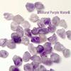 Large Grain Natural Raw Amethyst Beads for DIY Jewelry - Purple Perforated Stones