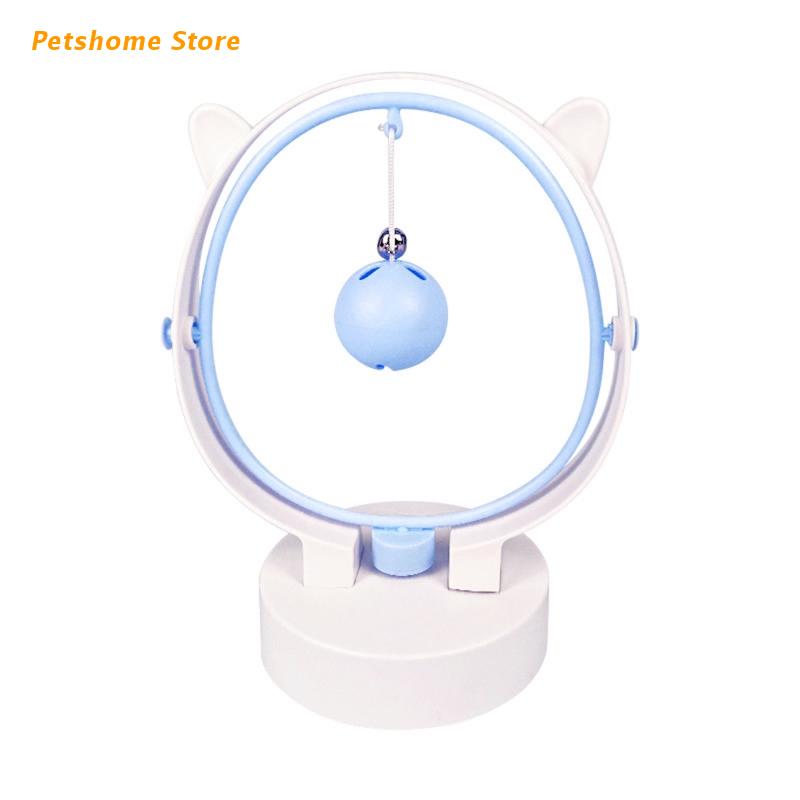 Cat Toy Interactive Toys with Swinging Ball Replaceable Plush / Leaking Balls Battery Operated Perpetual Swing Toys for Kitten
