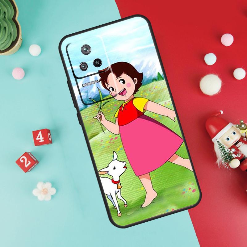 Cartoon Heidi Case For Xiaomi 13 12 Lite 11T 12T Pro 12X POCO X3 X5 F5 Pro F4 X4 GT M5s C40 F3 Back Cover