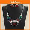 Vintage Skull Pendant Necklace With Geometric Alloy Chain For Women Gift
