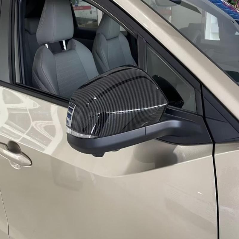 For Toyota BZ4X EA10   2024 ABS carbon Car Rearview Door Side Mirror Trim Rearview Mirror Rain Shield Cover Accessories