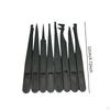 8 Pieces Precision Tweezers Set Anti Statics for Craft Laboratory Work Model