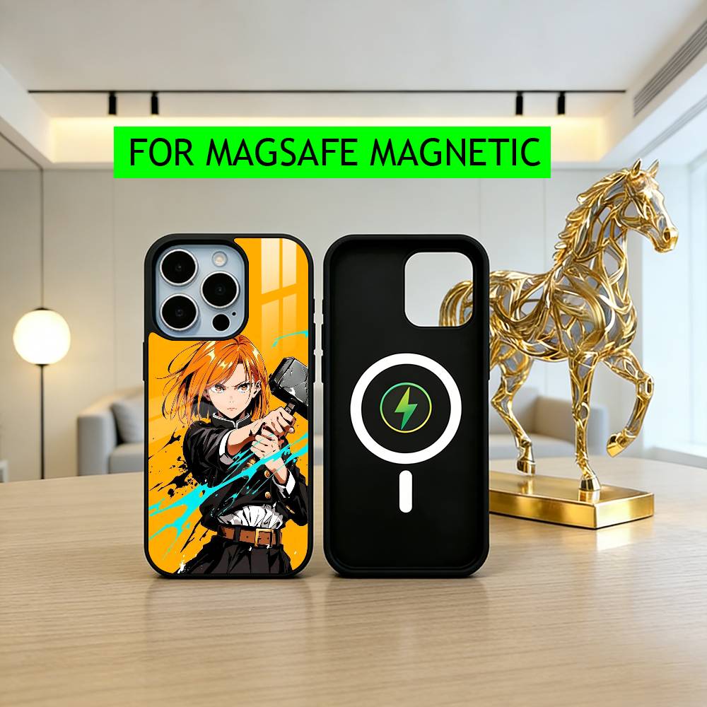 

Jujut-su N-Nobara Kugisaki-NK K-Kaisen Phone Case For iPhone17,16,15,14,13,12,11 Plus,Pro Magnetic For Magsafe Wireless Charging iPhone14PROMAX
