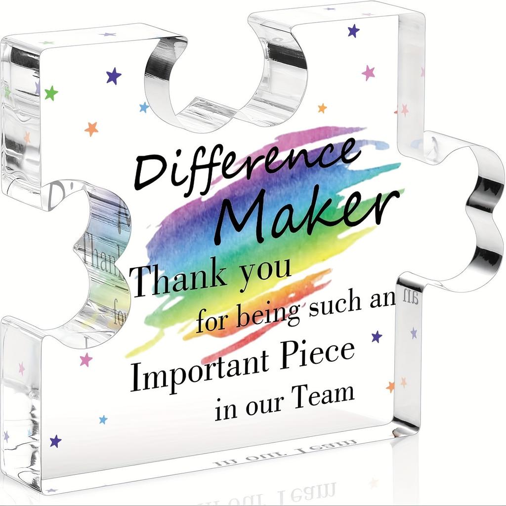 1pc Acrylic Puzzle Mother's Day Gift Transparent Decoration Home Office Desktop Decoration