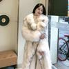 Imitation Raccoon Fur Ruffled Fashionable Fur Coat for Women Long Winter Temperament Lady Fox Fur Coat