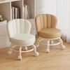 Children's Rotating Stool with Backrest and Silent Wheels