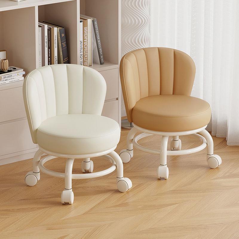 Children's Rotating Stool with Backrest and Silent Wheels