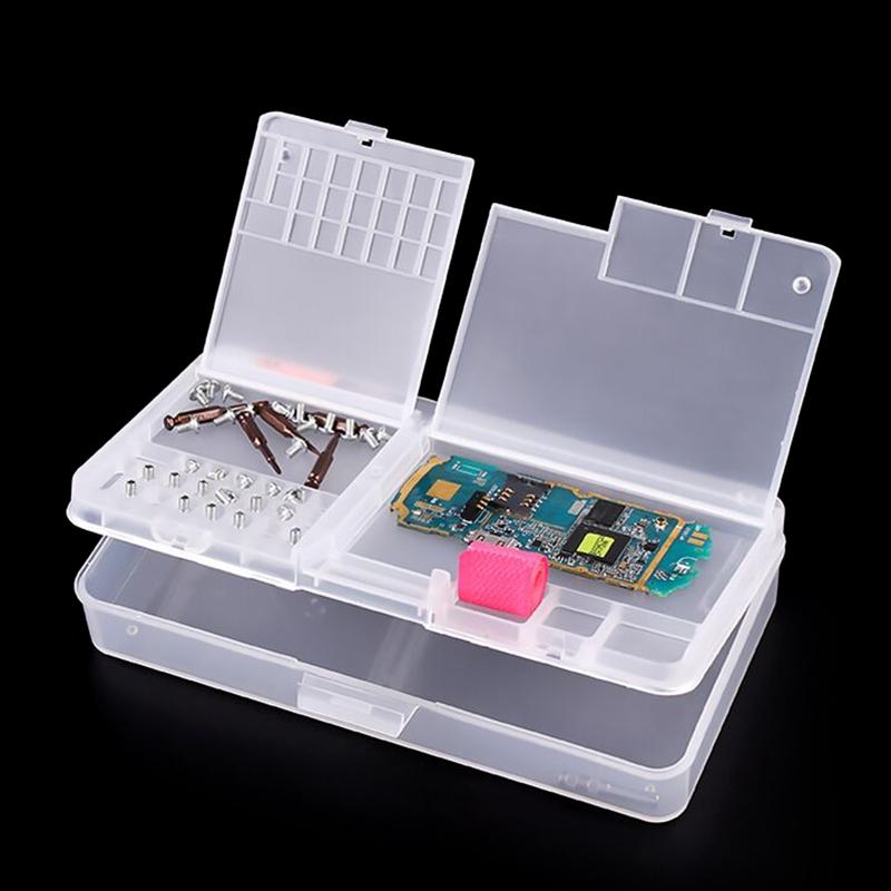 Multi-function Box with Double Layer Mobile Phone LCD Screen Mainboard IC Parts Repair Plastic Storage Box PVC Material