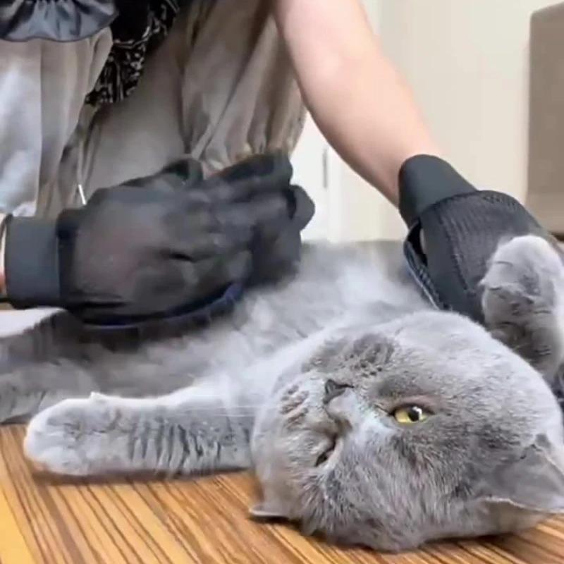 Guantes de silicona para el cuidado de mascotas, cepillo y peine para gatos, guantes para bañar a perros, limpieza, eliminación del pelo para perros, suministros para uso animal.
