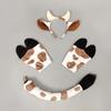 Cow-Themed Halloween Costume Set: Headband Ears Tail Hooves Party Performance Cosplay