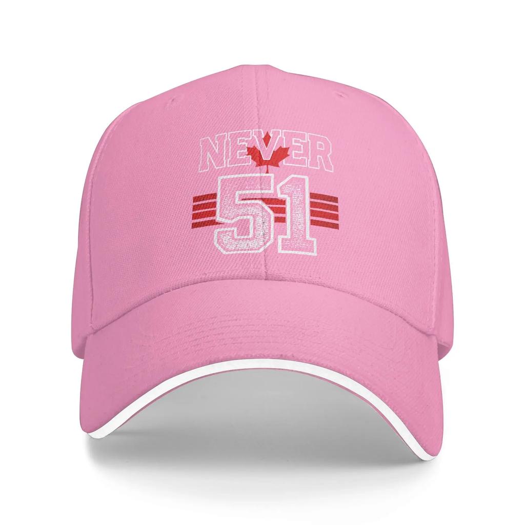 Never 51 Baseball Cap Canadian Pride Maple Leaf Women Men Print Trucker Hat Street Style Outdoor Sport Sunscreen Snapback Cap