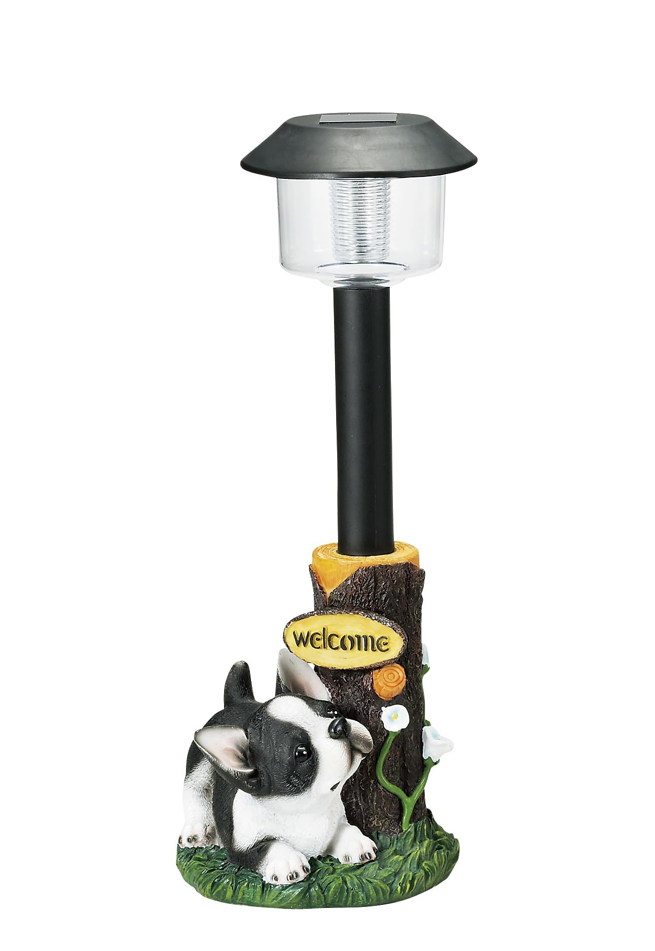 

[H2O] Solar Light with Puppy French Bull H2293 чорний