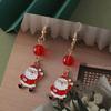 High-End Santa Claus Christmas Earrings - Light Luxury Electroplated Alloy Jewelry