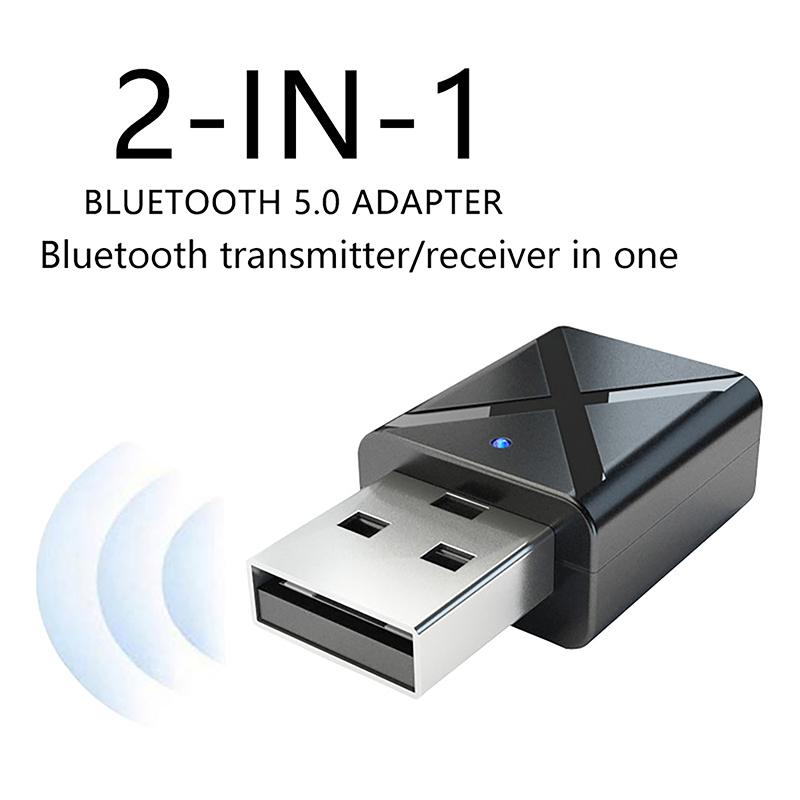 High Quality Bt 2 In 1 Usb Bluetooth 5.0 Transmitter Receiver Mini Stereo Usb Bluetooth Wireless Audio Adapter For Tv Pc Car Kit