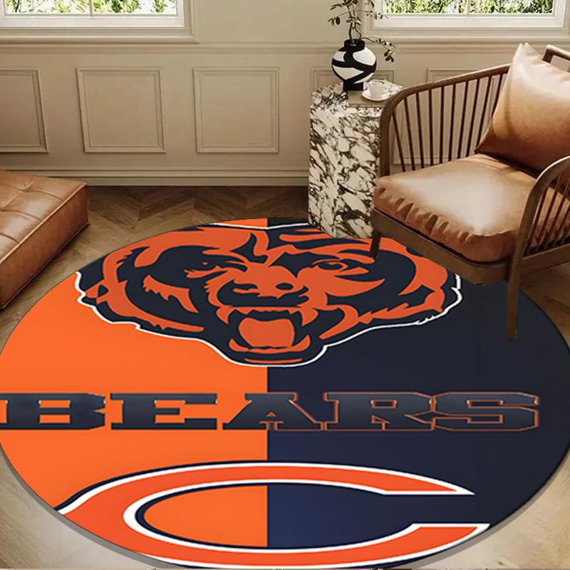 Chicago Bears  Round mat, Anti-slip Circle Carpet Chair rug For livingroom,Bedroom, doormat home decor Gift Christmas Gifts