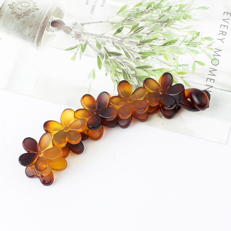 Clear Plum Blossom Hair Claw Clip - Cute, Girlish Design in Multiple Colors