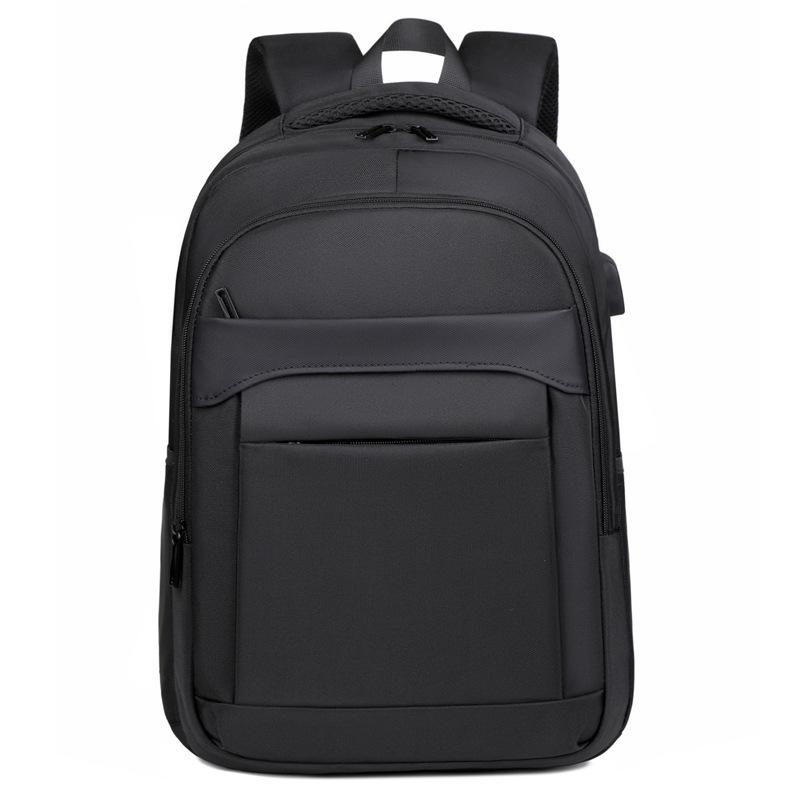 Business Backpack, Men's Multi-functional Computer Bag, Simple Solid Color, Multi-layered College Student Schoolbag for Business Trips and Travels
