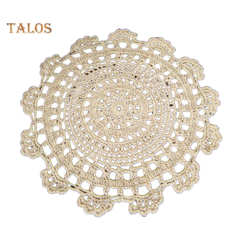 TLS Vintage háčkované bavlněné prostírání Hrnek podložky pod šálek Stolek Čaj Kávový polštářek