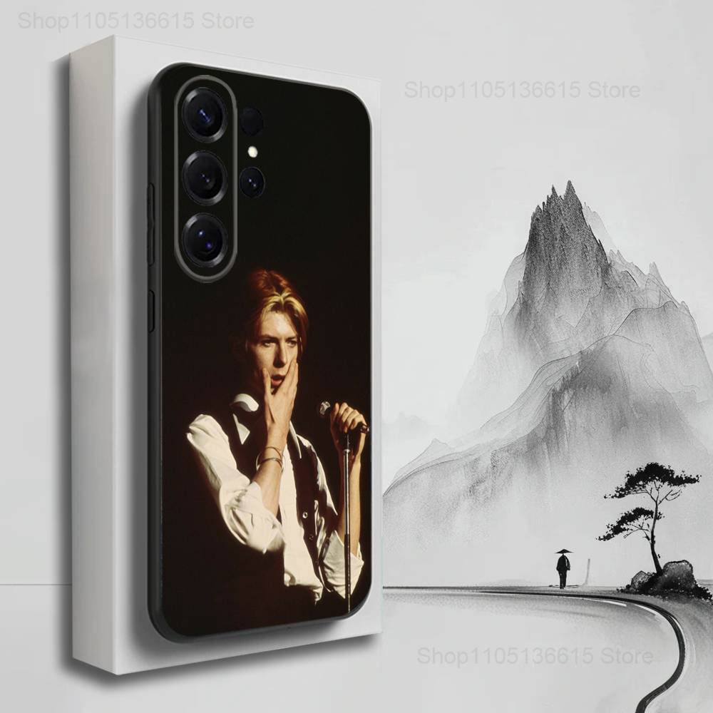 Singer D-David B-BOWIE Phone Case For Samsung S25,S24,S23,S22,S21,S20,S10,S9,Ultra,Plus,Lite,FE,Soft Silicone Black Cover