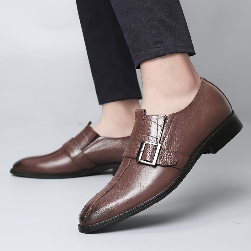 New Slip-on All-match Flats Casual Genuine Leather Men Dress Shoes Handmade Male Comfortable Loafers Mens Slip On Walking Shoes