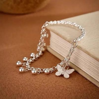 Butterfly Half-Moon Bell Bracelet Fashionable Sweet Personality Match All Loong Dust Jewelry Accessories Hand Chain Gifts