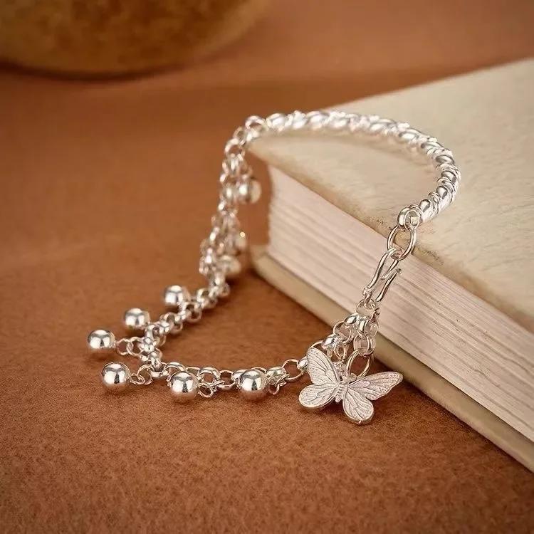 Butterfly Half-Moon Bell Bracelet Fashionable Sweet Personality Match All Loong Dust Jewelry Accessories Hand Chain Gifts