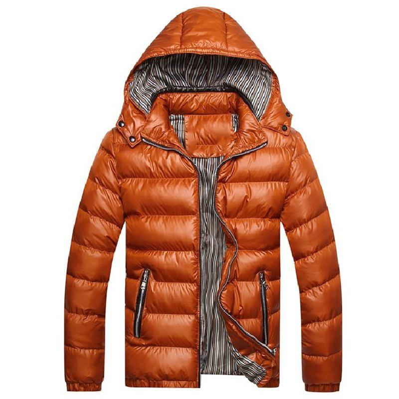 Luxurious Men's Winter Warm Hooded Thick Padded Jacket For Ultimate Comfort