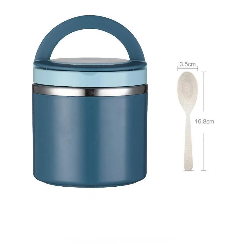 Izolowany termos ze stali nierdzewnej z uchwytem do zimnych i ciepłych potraw, pojemnik na lunch, pudełko bento