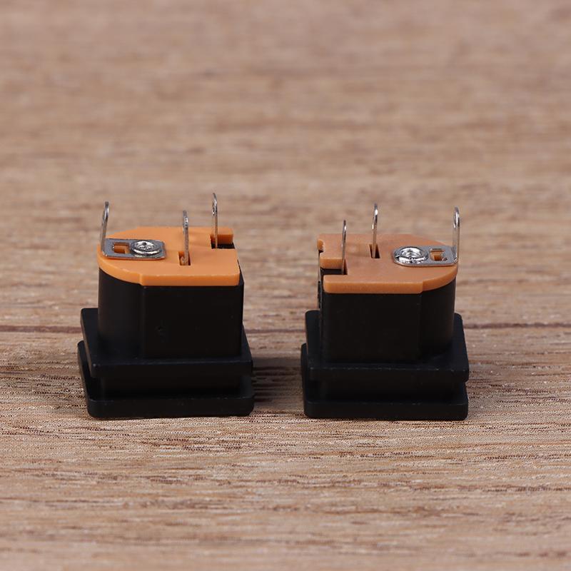 HOT! 10Pcs DC Power Socket DC-015 Jack With Screw Hole 5.5-2.1 MM / 5.5-2.5MM Square Panel Mounting 5.5X2.1MM / 5.5X2.5MM