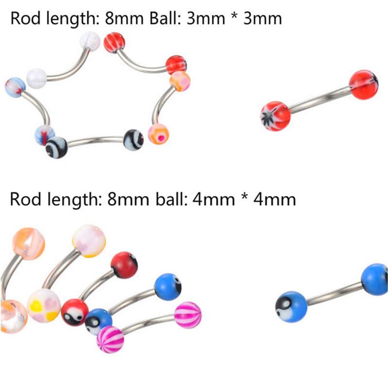 105 ks Hromadné šarže Body Piercing Obočí Šperky Břicho Jazyk Bar Kroužek