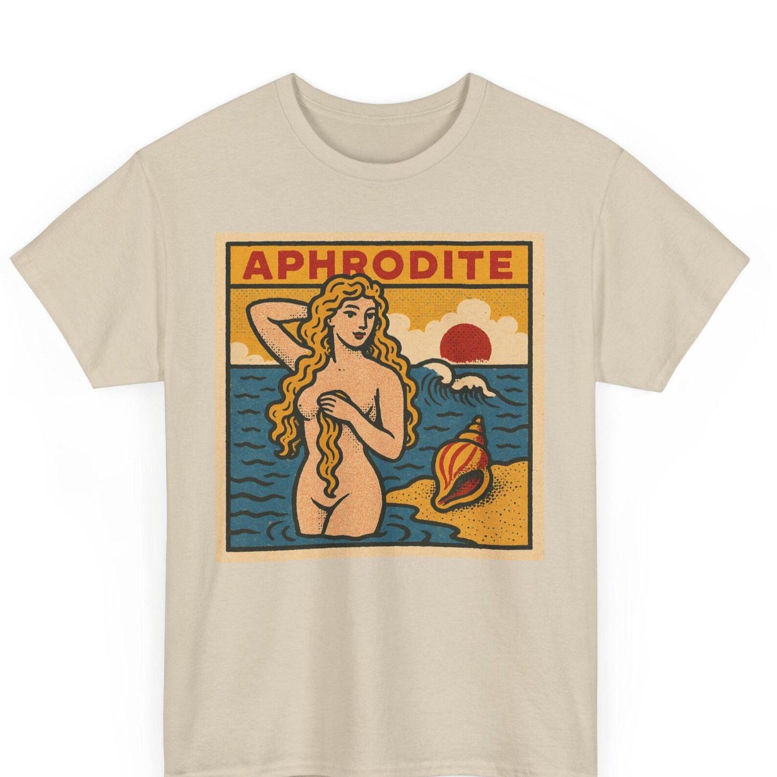 Aphrodite Comic T-Shirt: Retro Greek Goddess Graphic Tee L
