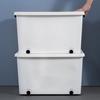 Yangyangyu Plastic Storage Box with Wheels - Solid Color, Thickened Design for Clothes and Underwear.