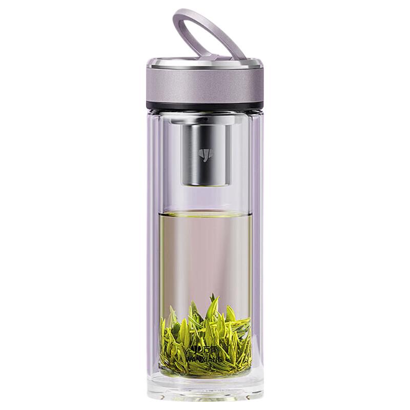 WANXIANG Double-Wall Glass Travel Mug