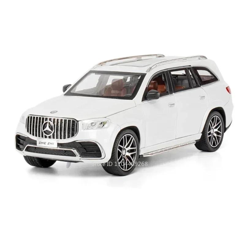 Scale 1:24 GT GLS63 Model Sports Car Toy Diecast Alloy Doors Opened Pull Back Miniature Models Sound Light Gift for Children