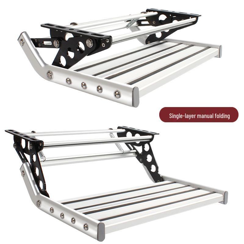 Single & Double Layer Aluminum Alloy RV Folding Steps – Manual or Electric Options