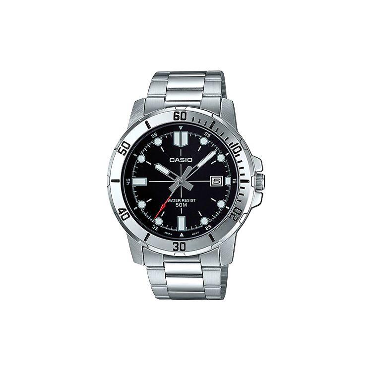 

Casio Standard Series Swordfish Divers Ocean Heart Business Quartz Movement Stainless Steel Strap Men watches Black MTP-VD01D-1EVUDF Metal Watch Box (Free Gift)